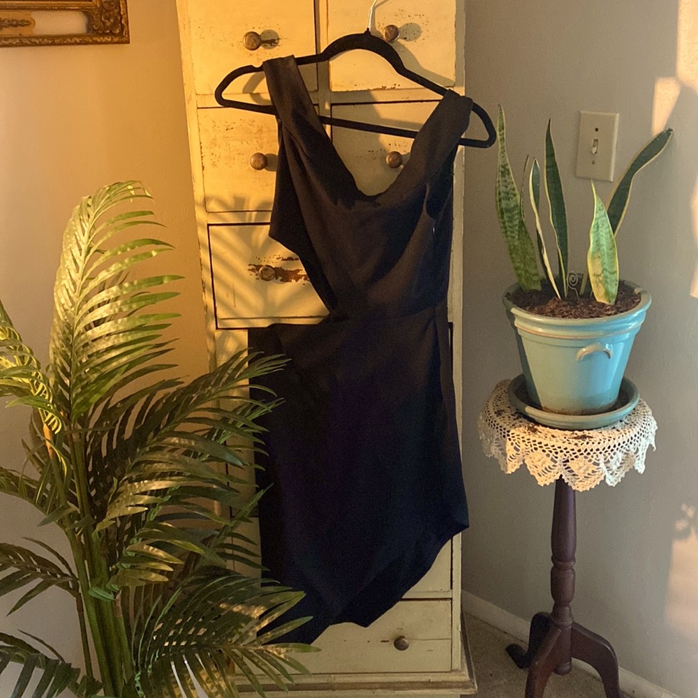 Black Asymmetrical Dress